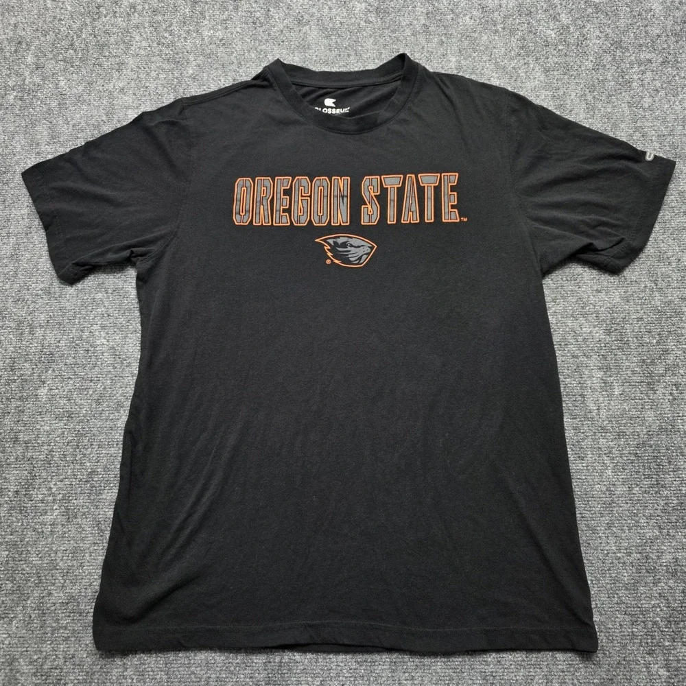 Colosseum Oregon State Beavers Men's Large Black Graphic T-Shirt NCAA‎ Fan Gear